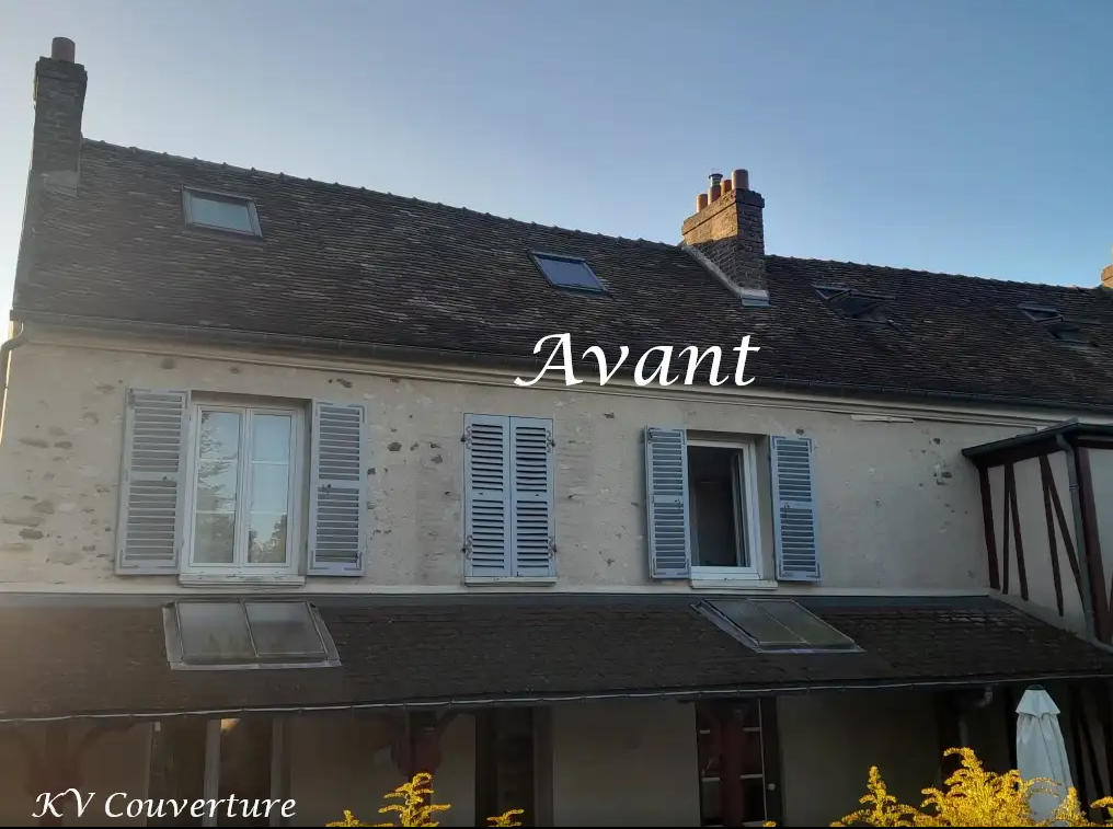 Avant : façade et toiture existante